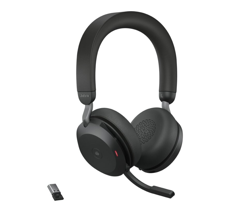 abra Evolve2 75 | Draadloze On-Ear Headset | ANC | RF | USB-A | Zwart