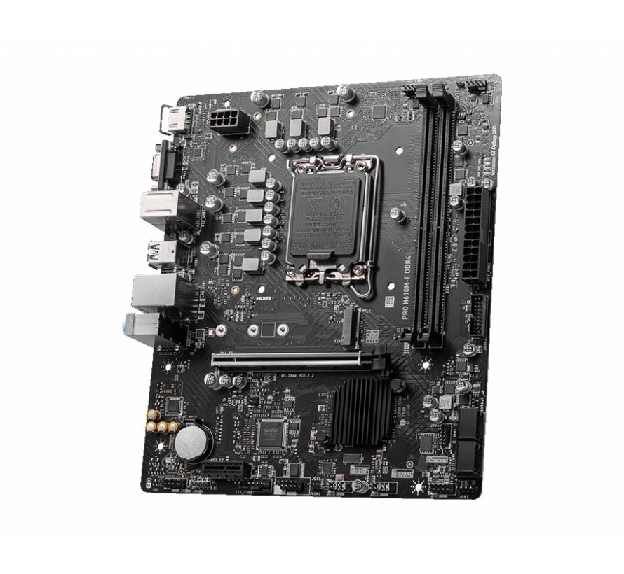 PRO H610M-E | Socket LGA 1700 | Intel H610 | 2xDDR4 | Micro-ATX | Moederbord