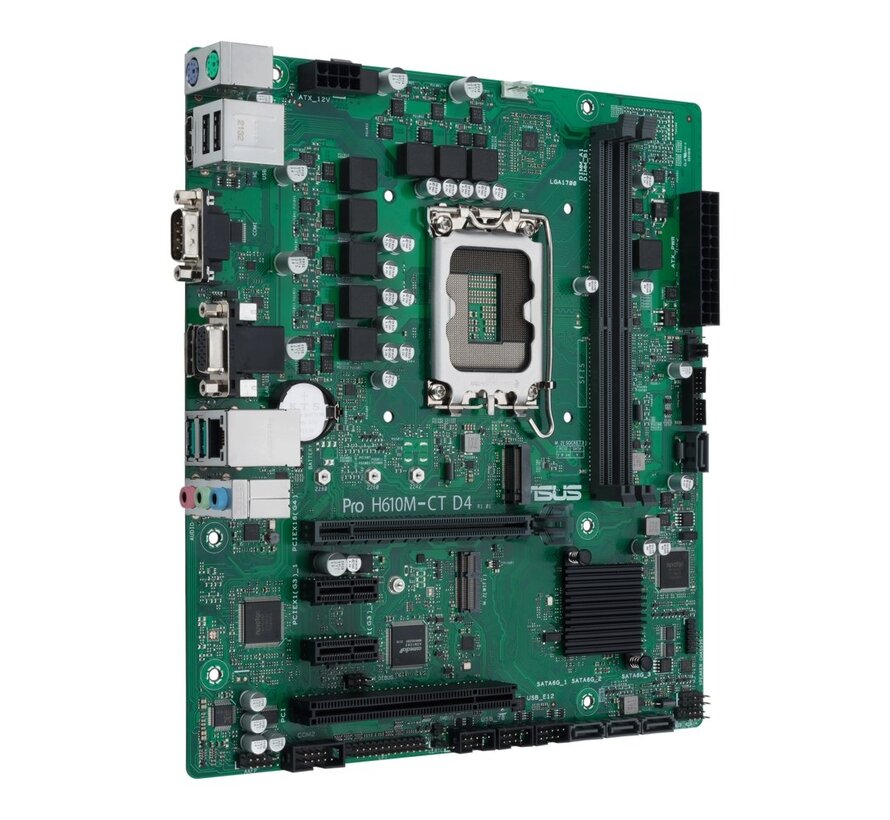 ASUS PRO H610M-C D4-CSM | Socket LGA 1700 | Intel H610 | 2xDDR4 | Micro-ATX | Moederbord