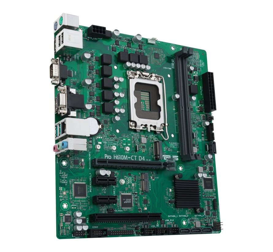 ASUS PRO H610M-C D4-CSM | Socket LGA 1700 | Intel H610 | 2xDDR4 | Micro-ATX | Moederbord