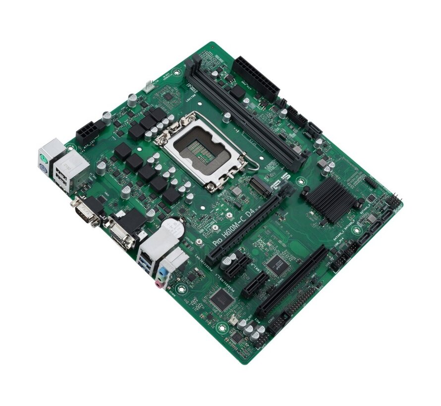 ASUS PRO H610M-C D4-CSM | Socket LGA 1700 | Intel H610 | 2xDDR4 | Micro-ATX | Moederbord