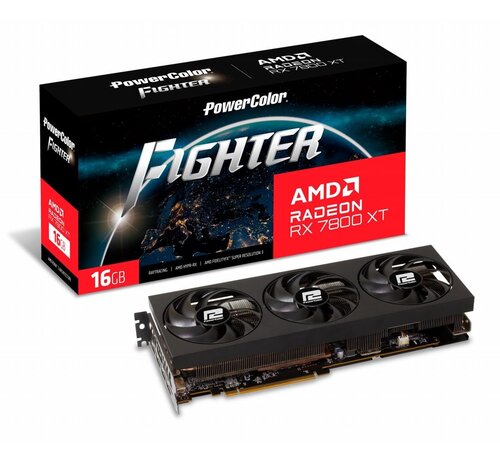Powercolor PowerColor Radeon RX 7800XT | 16 GB GDDR6 VRAM | Videokaart | GPU | AMD