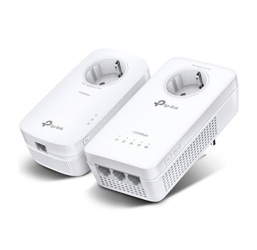 TP-Link TL-WPA8631P KIT | AV1300 Powerline Adapter Set | 1300 Mbps | Gigabit Ethernet | Wi-Fi AC1200 | Met Stopcontact | Wit