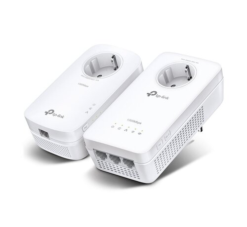 TP-Link TL-WPA8631P KIT | AV1300 Powerline Adapter Set | 1300 Mbps | Gigabit Ethernet | Wi-Fi AC1200 | Met Stopcontact | Wit