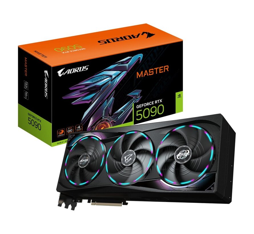 AORUS GeForce RTX 5090 MASTER | 32 GB GDDR7 VRAM | 4K Gaming & AI | Videokaart | GPU | Nvidia
