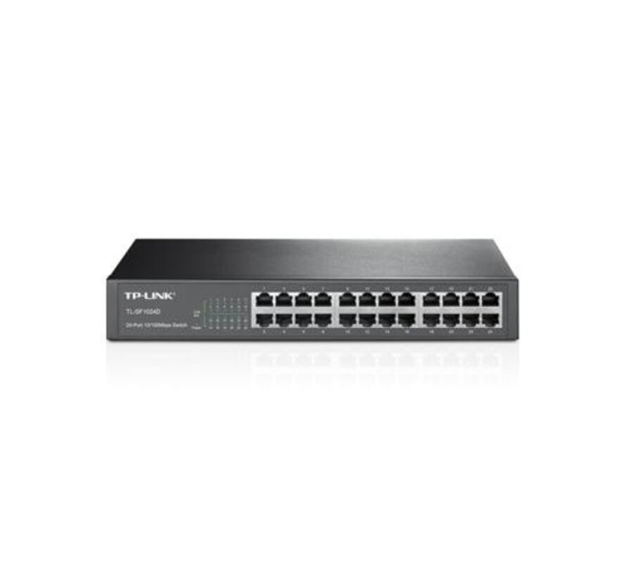 TL-SF1024D | 24-poorts 10/100Mbps Unmanaged Switch | Auto MDI/MDIX | Energie-efficiënt | Rack-monteerbaar