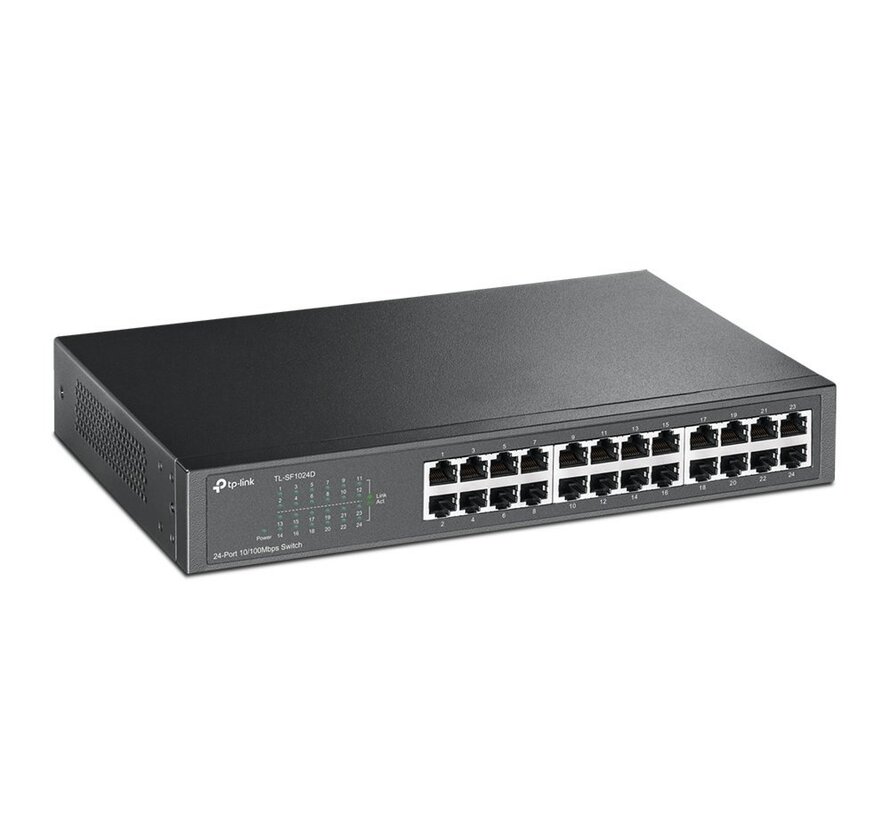 TL-SF1024D | 24-poorts 10/100Mbps Unmanaged Switch | Auto MDI/MDIX | Energie-efficiënt | Rack-monteerbaar