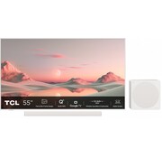 TCL NXTFRAME 55A300W Pro Wit 55" | Ultra HD 4K QLED Smart TV | Draadloze Soundbar en Subwoofer | Google TV + Wifi | HDR10+ | 120Hz | Refurbished Gold (refurbished)