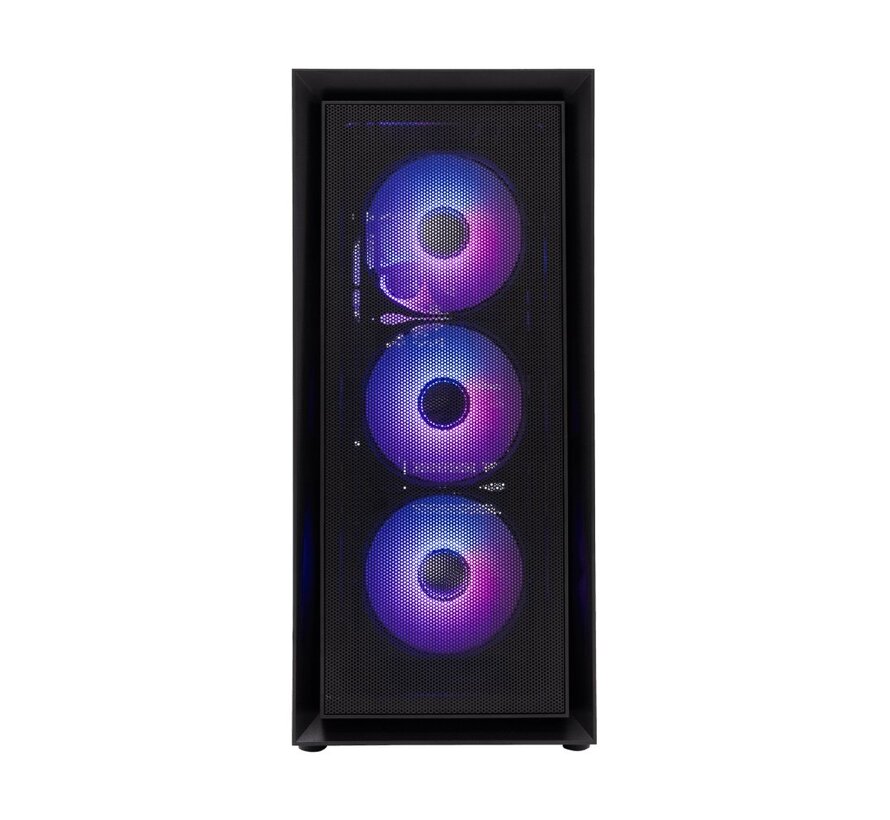 WARHEAD | Midi Tower Case | Inclusief 4 RGB Fans | Zwart