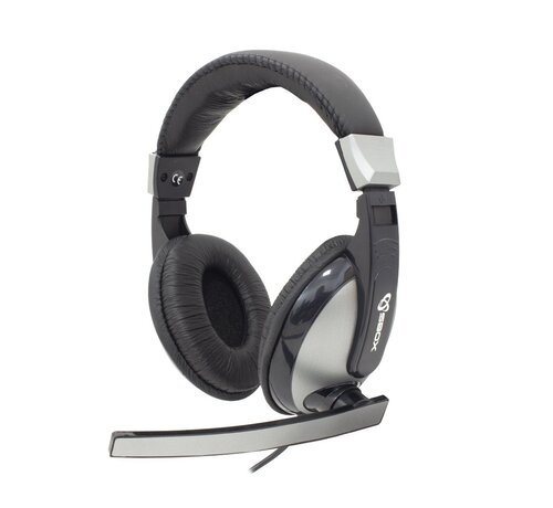 SBOX HS-302 | On-Ear Gaming Headset 3,5mm Connector | Zwart/Grijs