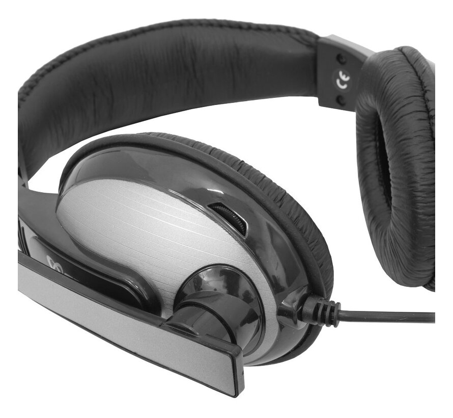 HS-302 | On-Ear Gaming Headset 3,5mm Connector | Zwart/Grijs