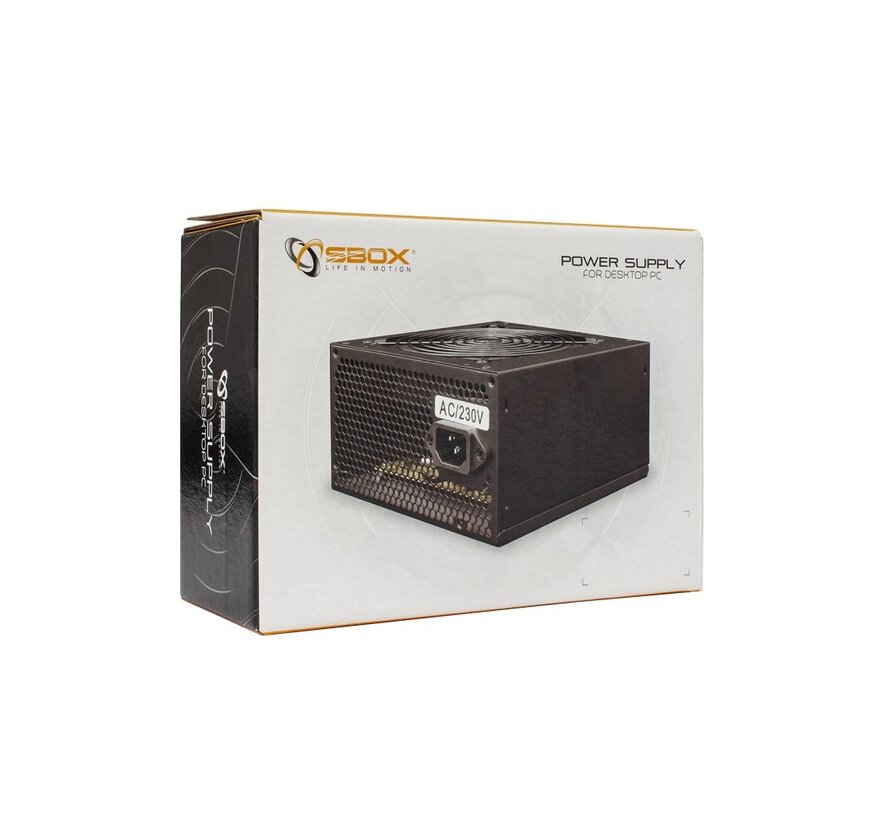 SBOX PSU-400/R Black Metal | 400 Watt ATX PSU | Power Supply | Voeding