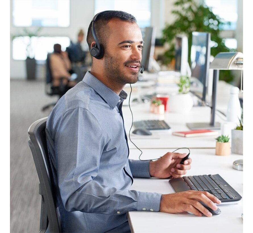 H960 | Bedrade On-ear Headset USB-A | Zwart