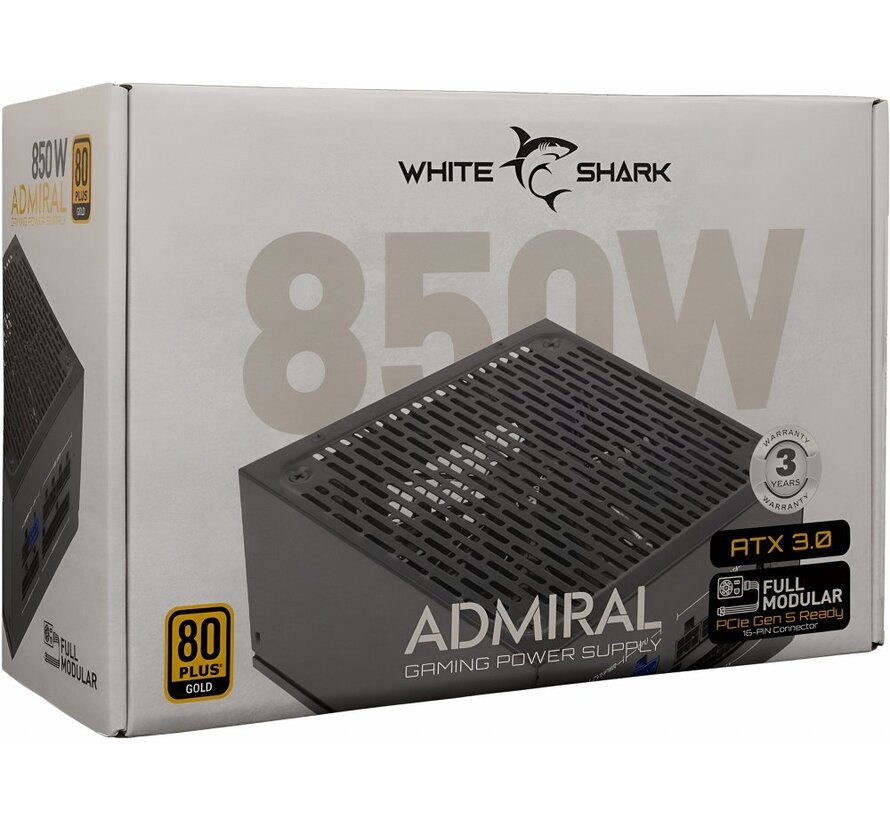 Admiral | 850 Watt Gold ATX 3.0 PSU | PCIe 5.0 | Power Supply | Voeding