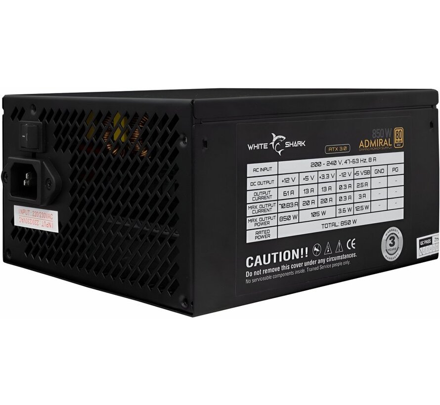 Admiral | 850 Watt Gold ATX 3.0 PSU | PCIe 5.0 | Power Supply | Voeding