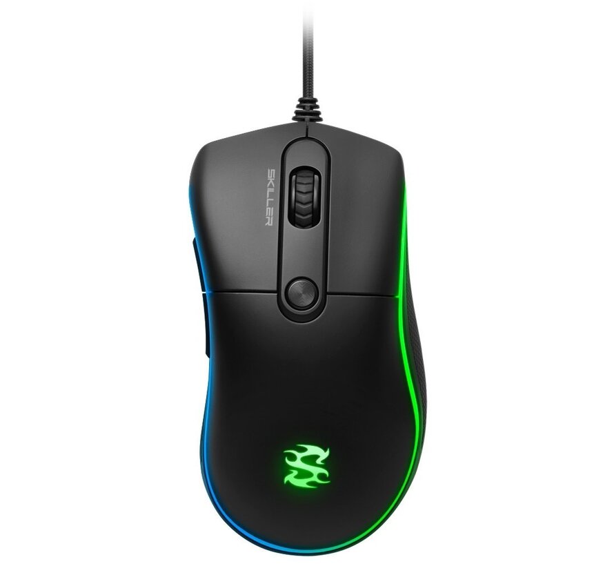 Skiller SGM2 | Bedrade Gaming Muis | USB-A | 6400 DPI | Zwart | RGB