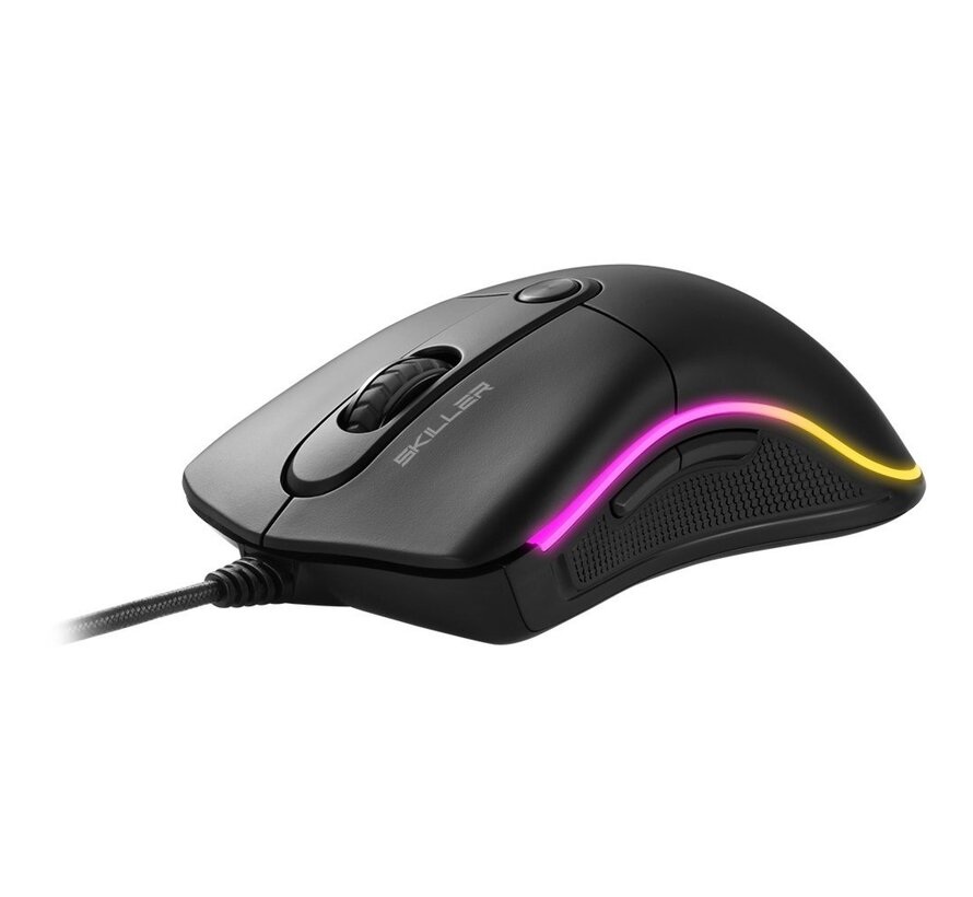 Skiller SGM2 | Bedrade Gaming Muis | USB-A | 6400 DPI | Zwart | RGB