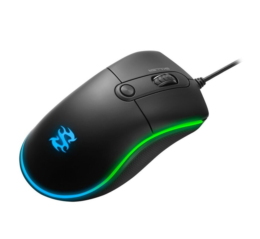 Skiller SGM2 | Bedrade Gaming Muis | USB-A | 6400 DPI | Zwart | RGB