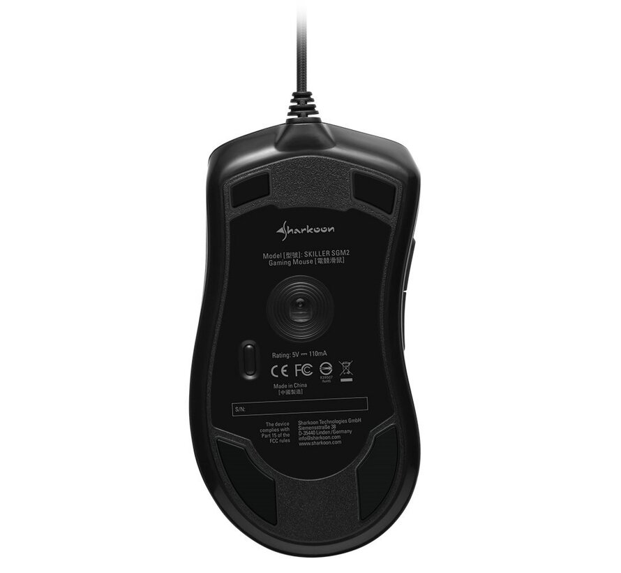 Skiller SGM2 | Bedrade Gaming Muis | USB-A | 6400 DPI | Zwart | RGB