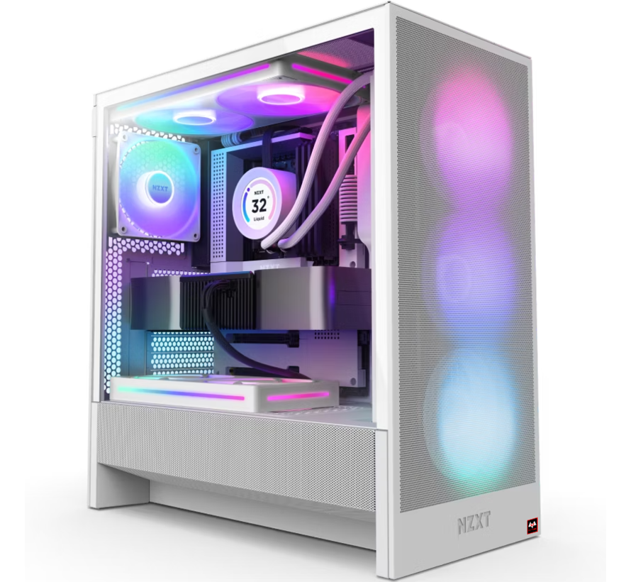 Pcman Game PC H5 Flow RGB Wit - i5-12400F - Nvidia RTX 5060 - 16 GB geheugen - 480 GB SSD - Windows 11 Pro