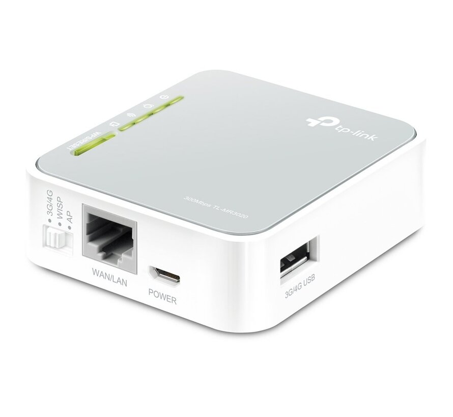 TL-MR3020 3G/4GB LTE | Portable Wifi 4 Router | Single-band (2.4 GHz) | 150Mbit/s