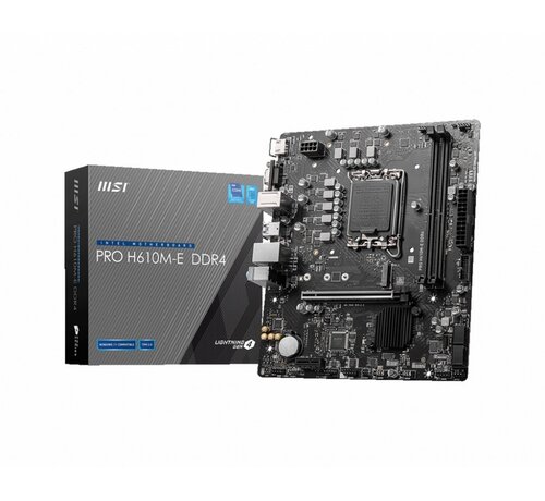MSI PRO H610M-E | Socket LGA 1700 | Intel H610 | 2xDDR4 | Micro-ATX | Moederbord | 2e Kans (refurbished)