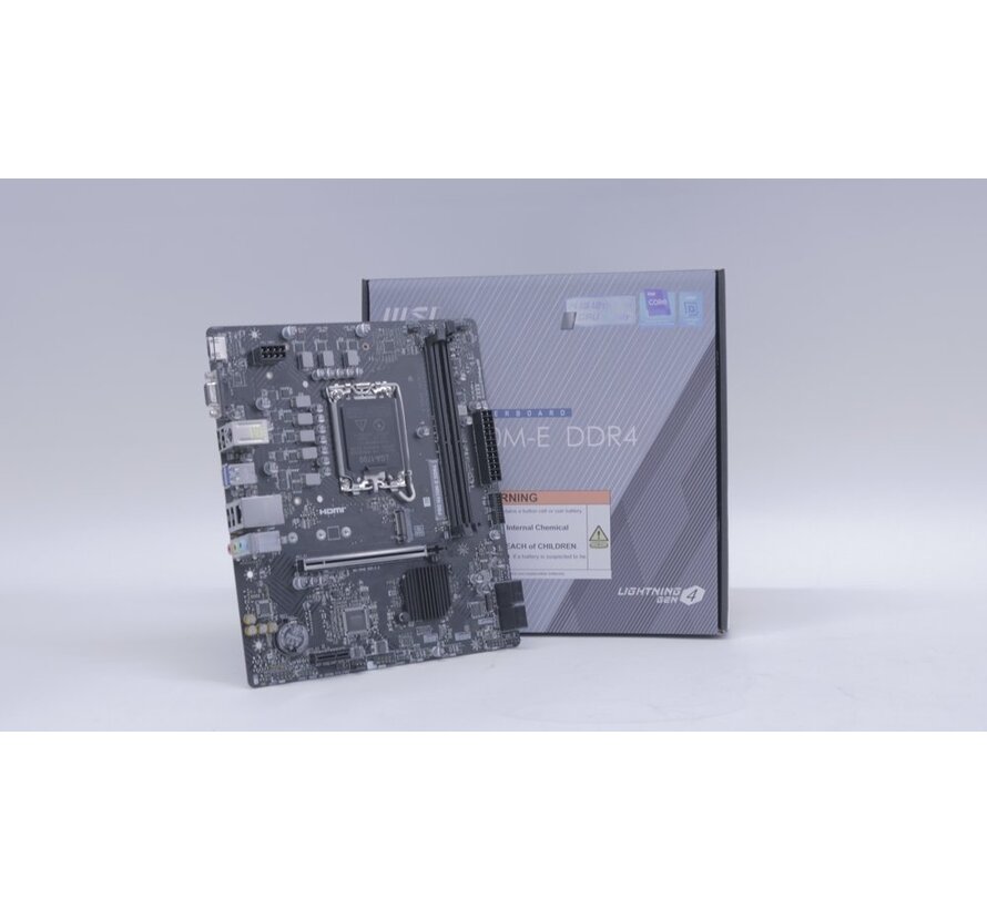 PRO H610M-E | Socket LGA 1700 | Intel H610 | 2xDDR4 | Micro-ATX | Moederbord | 2e Kans (refurbished)