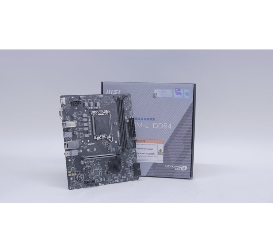 PRO H610M-E | Socket LGA 1700 | Intel H610 | 2xDDR4 | Micro-ATX | Moederbord | 2e Kans (refurbished)