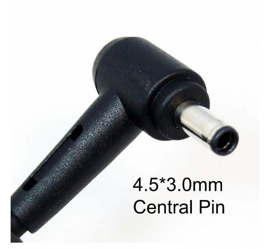 65W Adapter | Voor ASUS B400A | Center Pin (19V 3.42A) | Zwart