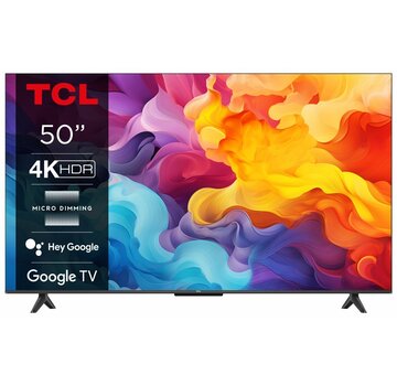 TCL 50P655 50" | 4K Ultra HD LED Smart TV | Google TV + Wifi | HDR10 | Elegant Design | 60Hz