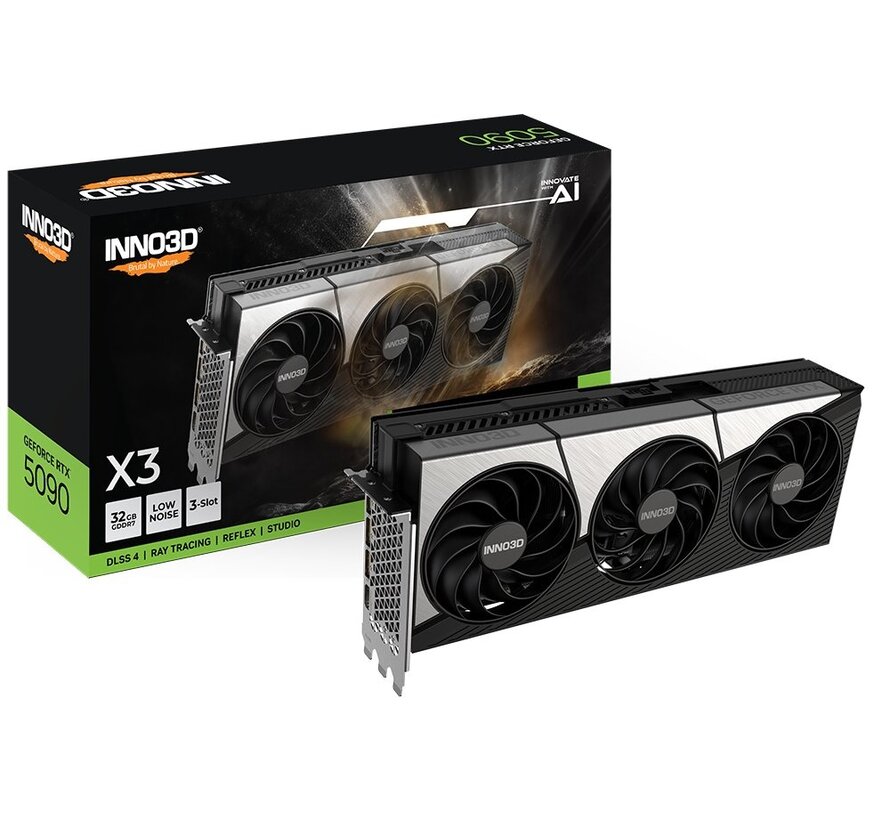 INNO3D GeForce RTX 5090 X3 | 32 GB GDDR7 VRAM | 4K Gaming & AI | Videokaart | GPU | Nvidia