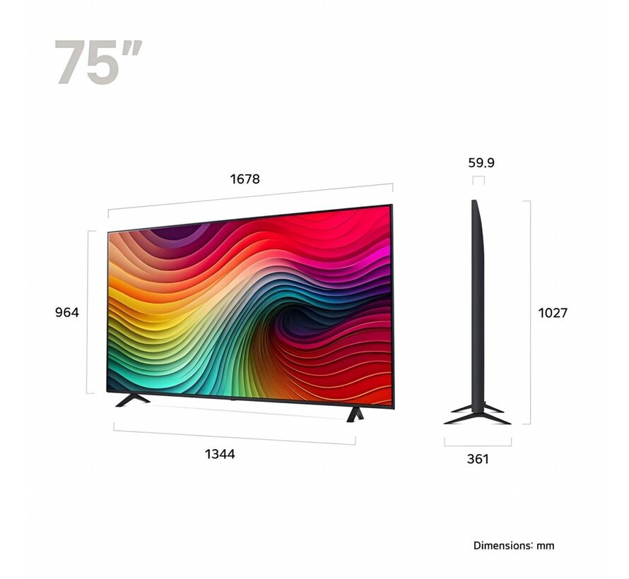 NanoCell 75NANO82T6B | 75'' Ultra HD 4K | NanoCell Smart TV | Wifi | WebOS | HDR10 | 60Hz