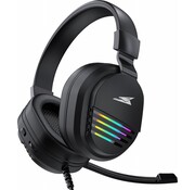 Baracuda PEARL RGB | On-Ear Gaming Headset 3,5mm en USB | Zwart