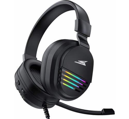 Baracuda PEARL RGB | On-Ear Gaming Headset 3,5mm en USB | Zwart