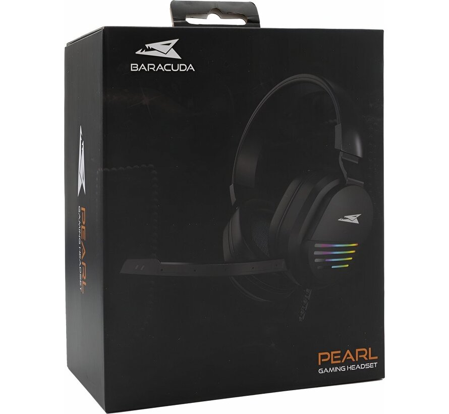PEARL RGB | On-Ear Gaming Headset 3,5mm en USB | Zwart