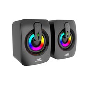 Baracuda SEASHELL Rainbow | 2.0 Stereo Luidsprekerset USB | 2x3000mW | Zwart