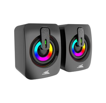 Baracuda SEASHELL Rainbow | 2.0 Stereo Luidsprekerset USB | 2x3000mW | Zwart