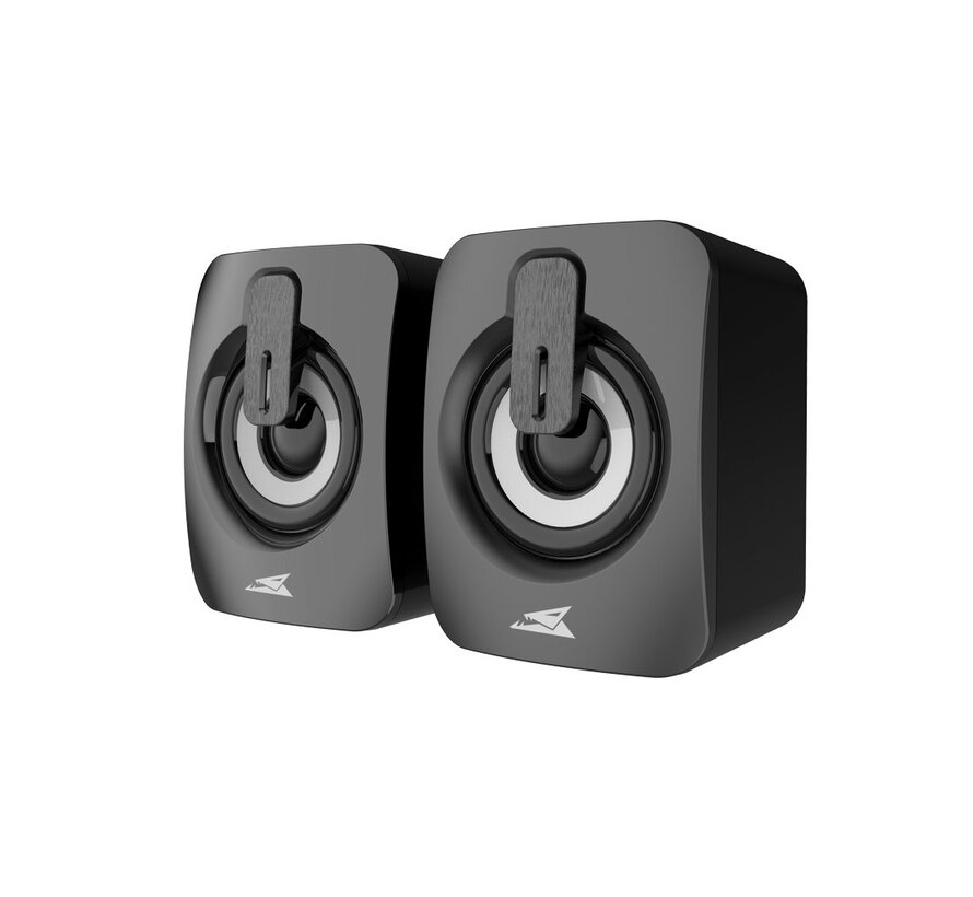 SEASHELL Rainbow | 2.0 Stereo Luidsprekerset USB | 2x3000mW | Zwart