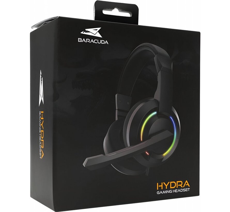 HYDRA RGB Rainbow | Gaming Headset 3,5mm & USB | Zwart