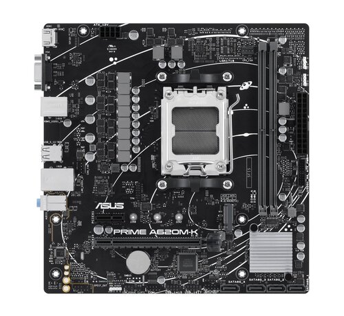 Asus ASUS Prime A620M-K | Socket AM5 | AMD A620 | 2xDDR5 | Micro-ATX | Moederbord