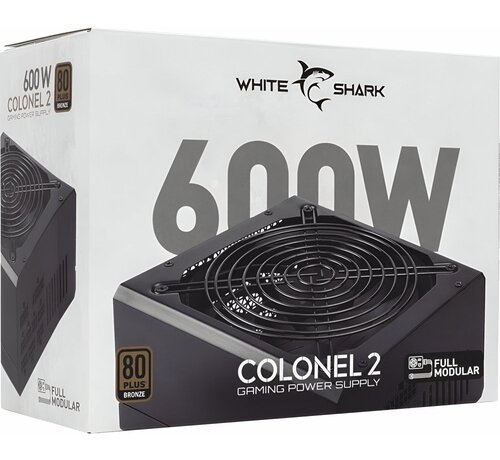 White Shark Colonel 2 | 600 Watt Bronze ATX PSU | Power Supply | Voeding