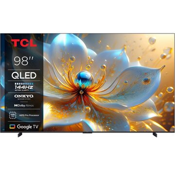 TCL 98T8C 98” | Grote 4K QLED Smart TV | Supersnel 144Hz & Dolby Vision | Google TV + WiFi