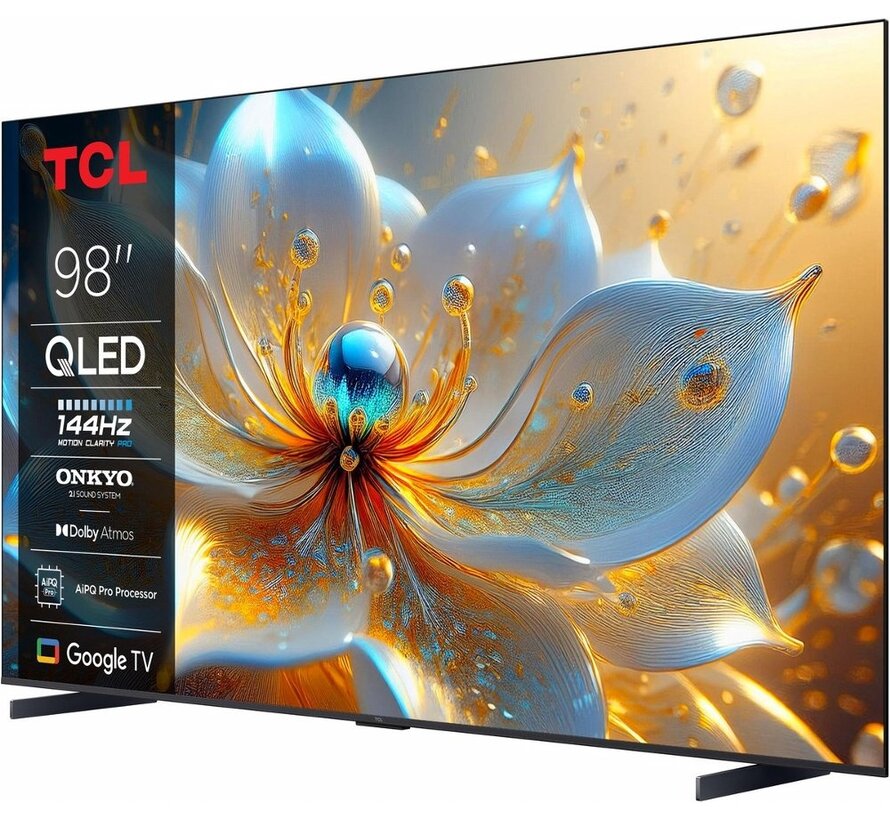 98T8C 98” | Grote 4K QLED Smart TV | Supersnel 144Hz & Dolby Vision | Google TV + WiFi