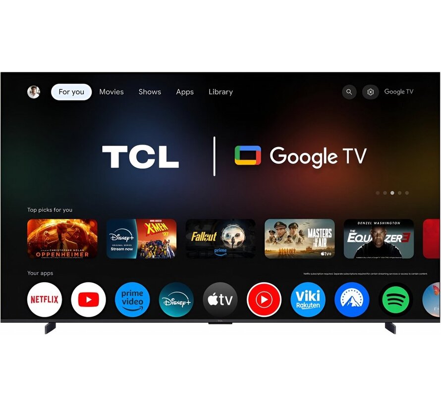 98T8C 98” | Grote 4K QLED Smart TV | Supersnel 144Hz & Dolby Vision | Google TV + WiFi