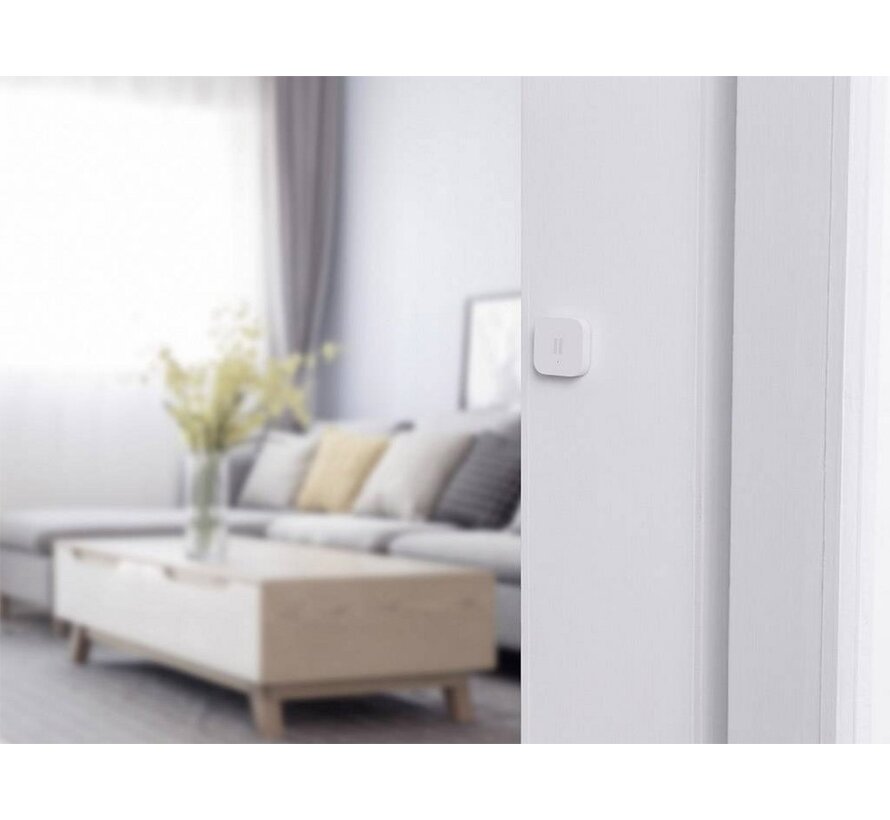 Vibratiesensor | Detecteert trillingen, kantelingen en bewegingen | Draadloos | Batterijgevoed (CR2032) | Zigbee 3.0 | Compatibel met HomeKit, A