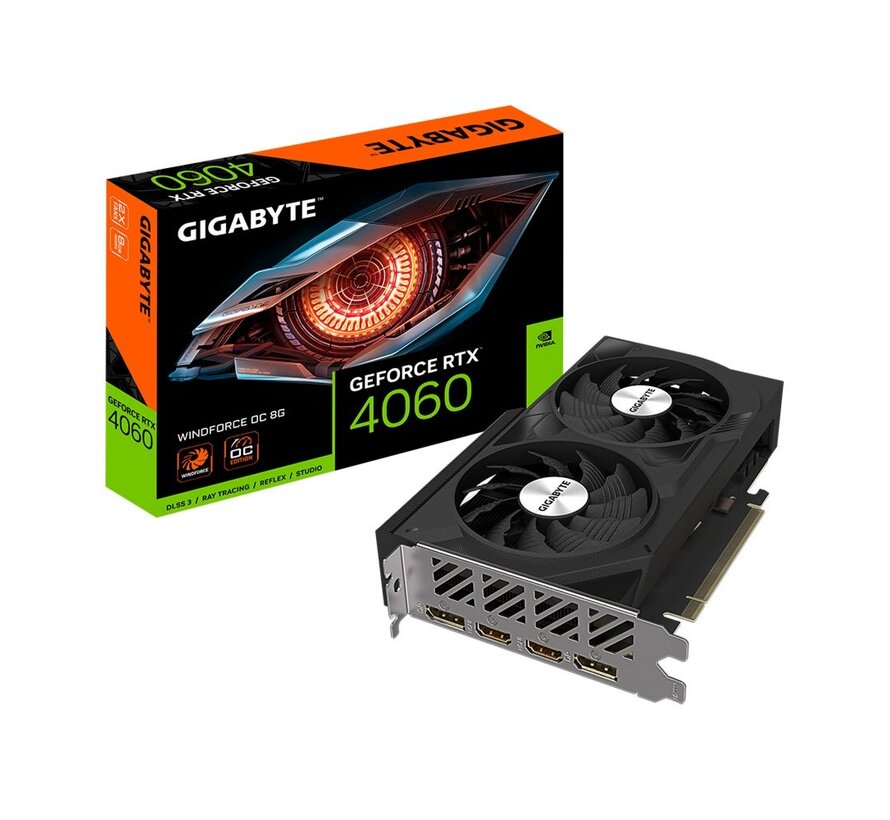GeForce RTX 4060 Windforce OC | 8GB GDDR6 VRAM | Videokaart | GPU | Nvidia