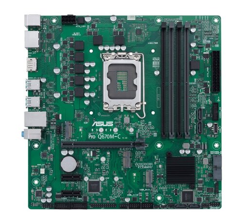 Asus ASUS PRO Q670M-C-CSM | Socket LGA 1700 | Intel Q670 | 4xDDR5 | Micro-ATX | Moederbord