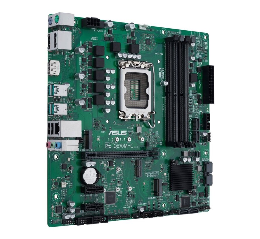 ASUS PRO Q670M-C-CSM | Socket LGA 1700 | Intel Q670 | 4xDDR5 | Micro-ATX | Moederbord