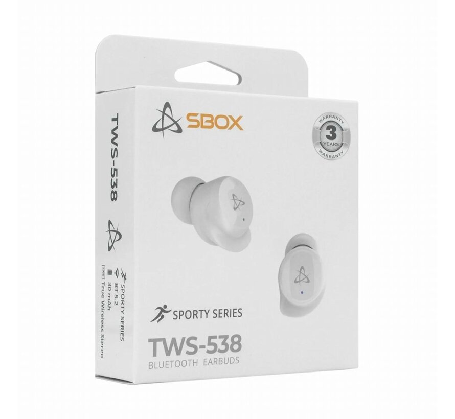Earbuds EB-TWS538 | Draadloze In-Ear Bluetooth Oordopjes | USB-C Oplaadcase | Wit