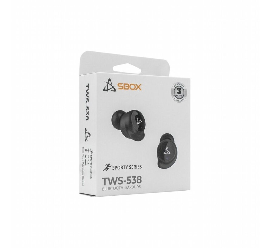 Earbuds EB-TWS538-B | Draadloze In-Ear Bluetooth Oordopjes | USB-C Oplaadcase | Zwart